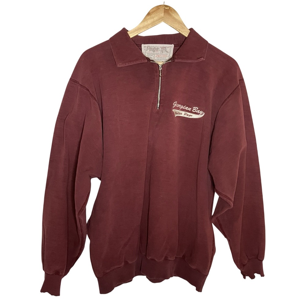 Vintage‎ Walter Paige Georgian Bay Sweatshirt Mens L Terrycloth Cabin Distressed